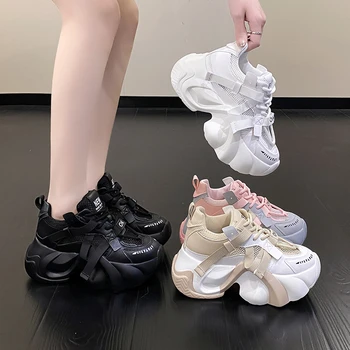 Kadın rahat ayakkabılar 2023 Yeni Tasarım kadın vulkanize ayakkabı Retro spor ayakkabı Moda Tıknaz Ayakkabı Kadın