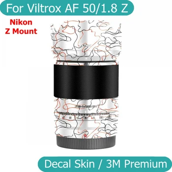 Viltrox AF 50mm F1. 8 Z çıkartma kaplama Anti-Scratch Vinil Wrap Film Kamera Vücut Koruyucu Sticker Ceket 50 1.8 AF50F1. 8 / Z Montaj