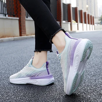 Bahar Yüksek Kaliteli Yastıklama koşu ayakkabıları Kadın Nefes Sonbahar Atletizm sneaker Bayanlar kaymaz Spor Yürüyüş Ayakkabısı