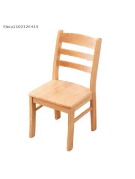 Tüm katı ahşap yemek sandalyesi ev basit modern rahat arkalığı sandalye restoran yemek taburesi tüm İskandinav kalınlaşmış sandalye