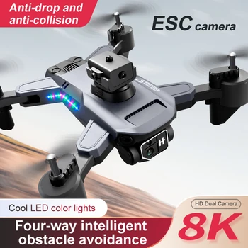 K7S Drone 8K Yüksek çözünürlüklü Hava Fotoğrafçılığı Çift Atış Dört Taraflı Engellerden Kaçınma Uzaktan Kumanda Oyuncak Uçak Quadcopter