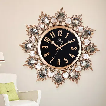 Duvar saati Siyah Kelebek İnci Kabuk Yaratıcı Tasarım Modern Yaratıcı Oturma Odası Dilsiz Dekorasyon Hasarlı İade Reloj De Pared