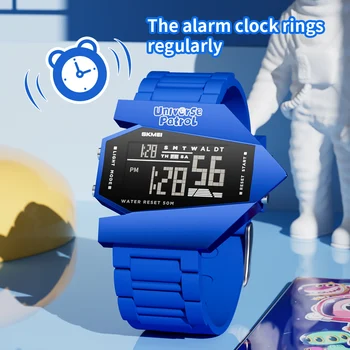 SKMEI Moda Kronometre Tarih Hafta Çocuk Kol Saatleri 5Bar Su Geçirmez Dijital Çocuk spor saat çalar saat Erkek Kız İçin