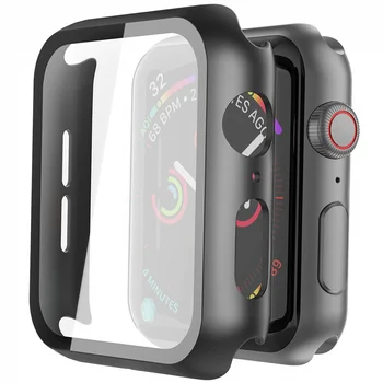 Cam + kapak Apple İçin İzle Vaka 44mm serisi 8 7 6 5 4 3 se 41mm 45mm 42-38-40mm tampon Ekran Koruyucu apple watch Aksesuarları
