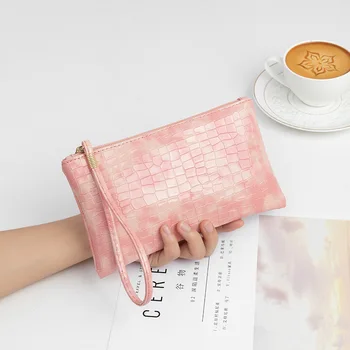 Çanta Tutan Kadınlar için Küçük saklama çantası Taşınabilir Çok bölmeli kart çantası Klasik Timsah Kabartmalı Zarf Çanta