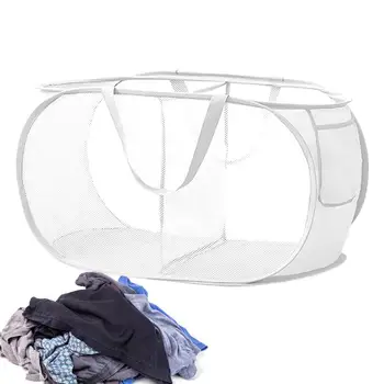 File çamaşır sepeti Katlanabilir Kirli Giysiler çamaşır sepeti Saplı Taşınabilir çamaşır sepeti Sepeti Yatak Odası Çamaşır Odası İçin