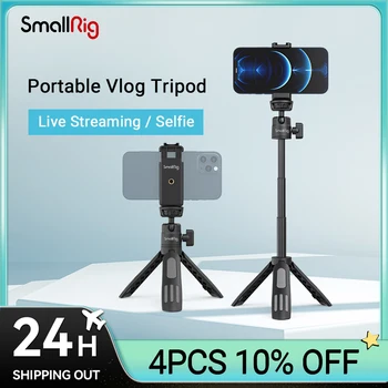 SmallRig Canlı Masaüstü Tripod Cep Telefonu Çekim Mini RGB dolgu ışığı el Fotoğrafçılığı Selfie Sopa Kamera Aksesuarları-4273