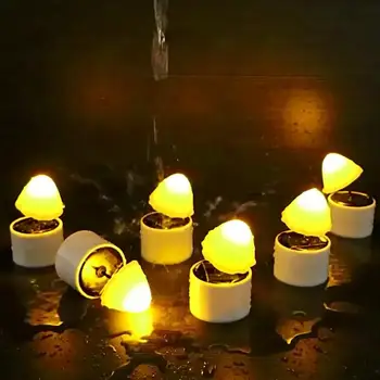 6 Adet Mantar güneş bahçe ışıkları su geçirmez Hiçbir Kablo Gerekli Mantar çim lambaları yolu peyzaj süslemeleri