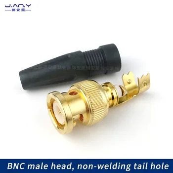 Tayvanlı bakır kaplama BNC kafa lehimsiz kablo Q9 erkek terminali SDI yüksek çözünürlüklü ses ve video sinyali koaksiyel konnektör