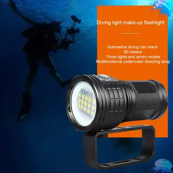 El feneri dalış taşınabilir su geçirmez sualtı aydınlatma tutucu Anti korozyon spor malzemeleri Video ışığı tipi