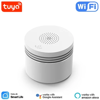 Tuya Akıllı WiFi Duman Dedektörü Duman Alarm Sensörü Ev Güvenlik için 80dB Alarm App Uzaktan Kumanda