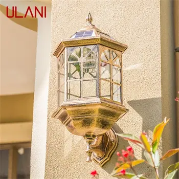 ULANİ açık güneş Retro duvar ışık LED su geçirmez klasik aplikleri lambası ev sundurma dekorasyon için