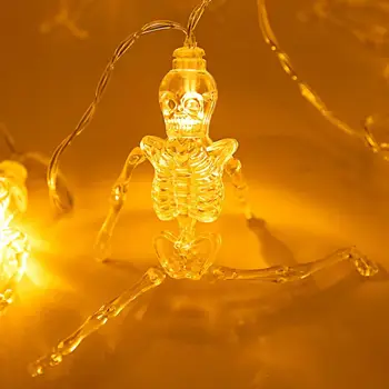 Ev dekoratif led ışık cadılar bayramı iskelet dize ışık şenlikli cadılar bayramı Led dize ışıkları su geçirmez kapalı / açık
