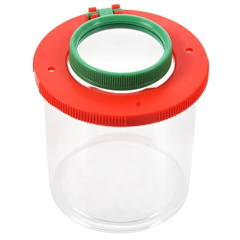 4X İki Lens Böcek Görüntüleyici Madalyon Kutusu Büyüteç Bug Büyüteç Büyüteç çocuk oyuncağı Hediye