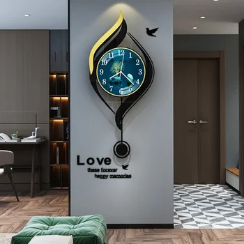 Büyük duvar saati Modern Tasarım Yaratıcı Şık Dekoratif duvar saati Mutfak Saatler Duvar Saati Dekorasyon Ev için