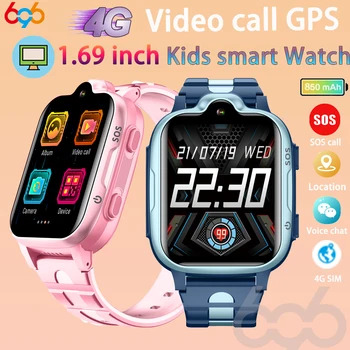 2023 Yeni 4G Çocuklar 1.69 inç Smartwatch GPS İzci SOS HD Görüntülü Görüşme dokunmatik ekranlı akıllı saat Su Geçirmez Geri Arama Çocuk İzle