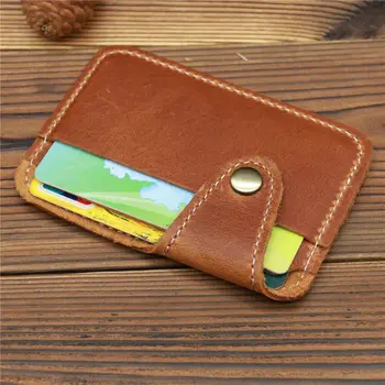 Cüzdan Kartvizitlik Retro deri kredi iş Mini kart cüzdan