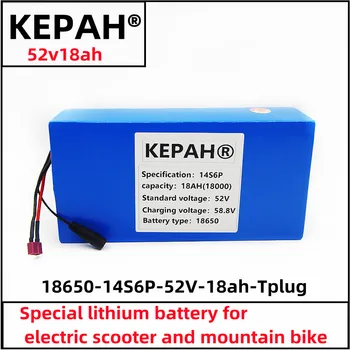 58.8 v Evrensel 52V18ah lityum pil paketi elektrikli bisiklet, scooter, dağ bisikleti ve 250-1000W+şarj cihazı için geçerlidir