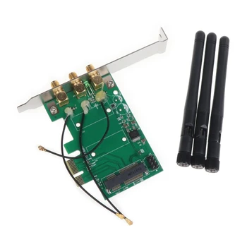 Adaptör Kartı Dönüştürücü Wifi Mini PCI-E'den PCI-E1x'e Kablosuz Kart