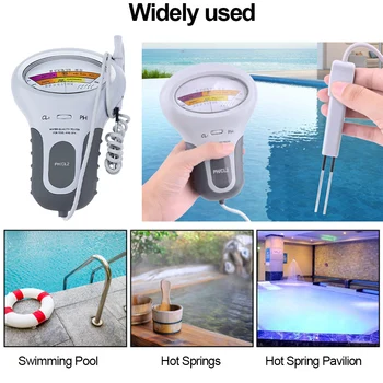 Su Kalitesi Test Cihazı Profesyonel PH Klor Cl2 Seviyesi Ölçer Cihazı Yüzme Havuzu Spa Su Monitörü