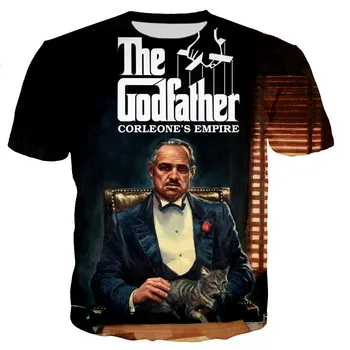 Yeni Gangster Filmi Godfather Erkek Kadın Moda Rahat Tarzı T-Shirt Streetwear Boy T Shirt Dropshipping Tees Tops