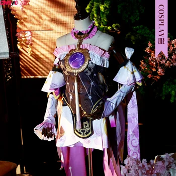 COWOWO Honkai: Yıldız Demiryolu Kadın Cosplay Kostüm Cos Oyunu Anime Parti Üniforma Cadılar Bayramı Rol Oynamak Elbise Giyim Yeni Tam