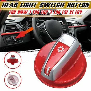 Araba Ön Far Anahtarı Dönüş Düğmesi kafa ışık Döner Kontrol Konb düğme kapağı Kapağı BMW 1 E88 E82 3 E90 E91 X1 E84