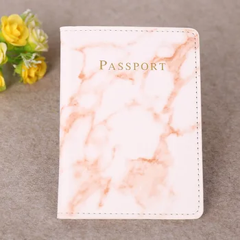 Moda Mermer Tarzı Erkek Kadın Pasaport Kapağı PU Deri Seyahat KIMLIK Kredi kart çantası Tutucu Paket cüzdan Çanta Kılıfı 4#