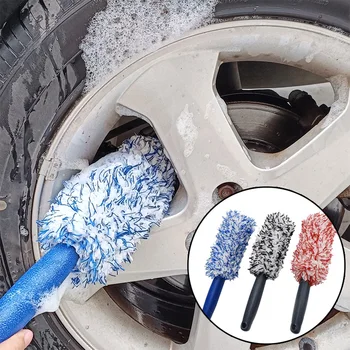 Araba Yıkama Fırçası Mikrofiber Premium Tekerlekler Fırça Kaymaz Kolu Kolay Temizlik Jantlar Konuşmacı Tekerlek Varil Araba Temizleme Araçları