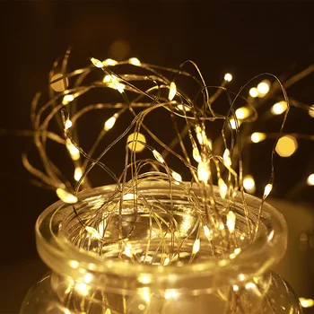 LED Dize ışık Gümüş Tel Peri Garland Ev Noel Ağacı düğün perdesi Parti Dekorasyon Tatil aydınlatma