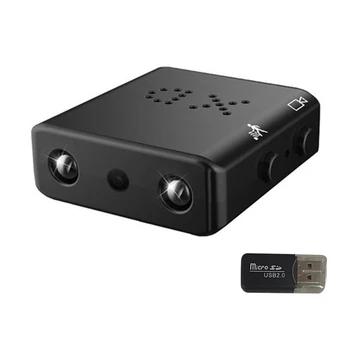 Mini Kamera 1920x1080P Ev Güvenlik Kamera Kızılötesi Gece Görüş Hareket Algılama Desteği TF Kart Kadar 32G Mikro Kamera