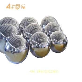 Tavan dekorasyonu asılı gümüş parlak ayna şişme top şişme ayna topu modeli
