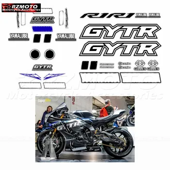 RZMOTO Motosiklet Çıkartmalar Kaporta Yarış Araba Dekoratif Tankı Motor Logosu Fairing Cam Kask Çıkartması YAMAHA R1 GYTR