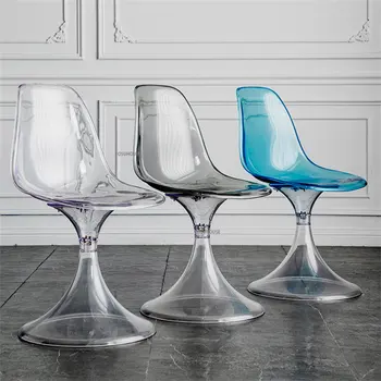 Modern Akrilik yemek sandalyeleri İçin mutfak mobilyası Yaratıcı yemek Sandalyesi Ev Basit Restoran Tasarım Şeffaf yemek sandalyeleri