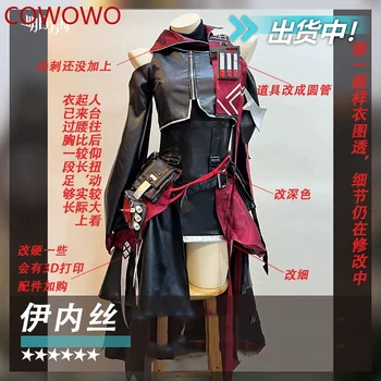 COWOWO Anime Arknights Ines Cosplay Kostüm Çünkü Oyunu Anime Parti Üniforma Cadılar Bayramı Rol Oynamak Giyim Giyim Tam Set Elbise