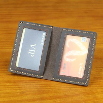 El yapımı Vintage Hakiki deri kartlık erkek deri kartlık cüzdan kadın kart çantası kredi kart tutucu kartvizit kutusu MC-402
