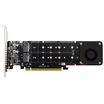 PCIeX16 To M. 2 NVMe SSD Adaptör Kartı 4x32Gbps 4 NVME M2 NVME Genişletilmiş Kart adaptör panosu Desteği SSD 2280/2260/2242/2230