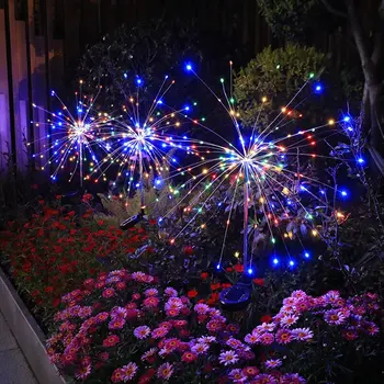 Led güneş SmokeFlower ışıkları karahindiba ışık zinciri bahçe noel dekoratif ışıklar açık çim bahçe ışıkları