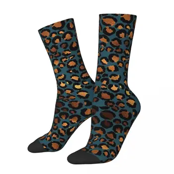 Tüm Mevsim Çita Baskı Leopar Baskı Çorap Harajuku Ter Emici Ekip Çorap komik çoraplar Erkekler Kadınlar için doğum günü hediyesi