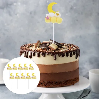 10 Adet Kek Dekorasyon Pick Süsler Doğum Günü Parti Malzemeleri Cupcake Toppers Süslemeleri Tatlı Pasta