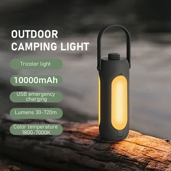 10000mAh Çok Fonksiyonlu LED Kamp Lambası çadır ışığı Kısılabilir Dış Aydınlatma El Feneri Pil Acil Fener 4 Renk