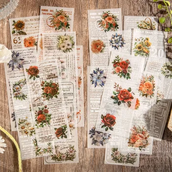 30 adet / grup Memo Pedleri Malzeme Kağıt Vintage Çiçek Ritim Günlüğü Scrapbooking kağıt Kartı Arka Plan dekorasyon kağıdı kırtasiye