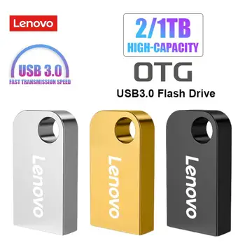 Orijinal Lenovo Flash Sürücüler Yüksek Hızlı 2 TB 1 TB pendrive USB 3.0 Taşınabilir Metal Sabit Diskler Harici Flash Bellek Dizüstü PC İçin