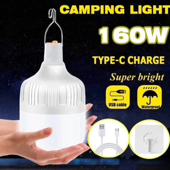 USB şarj edilebilir led lamba acil durum ışıkları ev açık taşınabilir fenerler acil durum lambası ampul pil fener BARBEKÜ kamp ışık