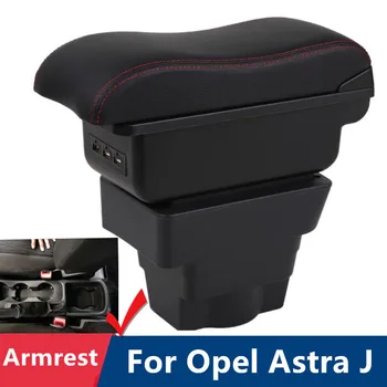 Opel Astra J için kol dayama Kutusu 2012 2013 2014 2015 2016 2017 2018 - 2023 Araba Merkezi saklama Kutusu Modifikasyonu USB LED Aksesuarları