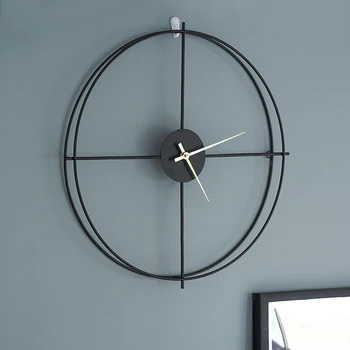 Büyük Basit duvar saati Modern Tasarım Yaratıcı Lüks Sessiz Metal İskandinav duvar saati Oturma Odası Reloj De Pared Ev Dekor 60