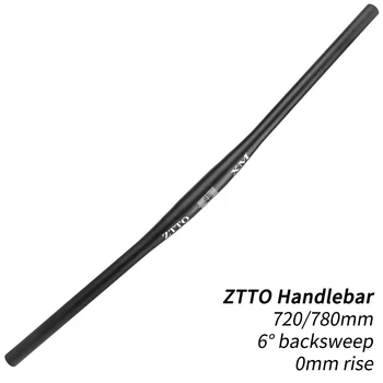 ZTTO XM MTB Bisiklet Gidon 720mm 780mm 31.8 mm alüminyum alaşımlı kol Bar Düz Çubuk Düz Kalın Tüp 6 Backsweep