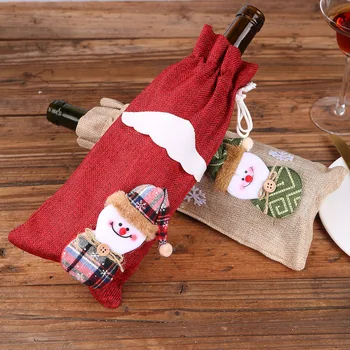 Noel Masa şarap şişe kapağı Düğme İle Ev Partisi Dekorasyon şarap şişe kapağı Çanta Dekorasyon Noel Hediyesi