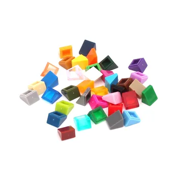Yaratıcı MOC Patchwork Blokları İle Uyumlu Yerli 54200 Küçük Parçacık Aksesuarları 1x1x2 / 3 Eğimli Tuğla Piksel Sanat Modeli