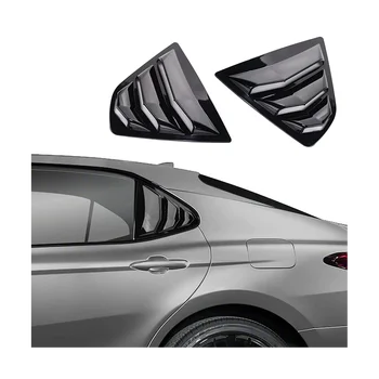 Toyota Camry 2018-2023 için Aksesuarları Arka Yan Pencere Panjurları Hava Firar Scoop Shades Kapak Trim Panjur-Parlak Siyah